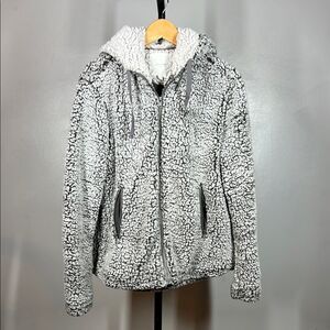 Thread & Supply Gray Sherpa Hoodie Jacket
